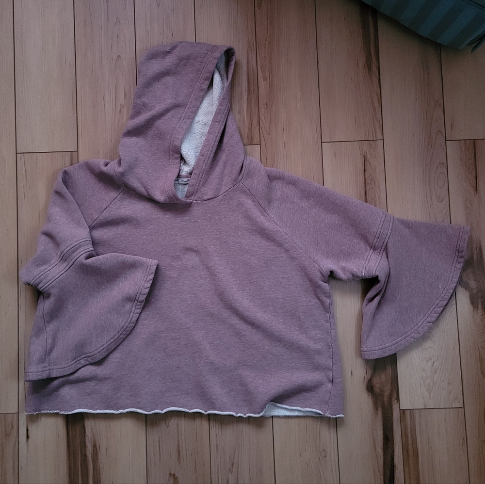 Muted Purple Bell Sleeve Hoodie Melrose and Market Size Large